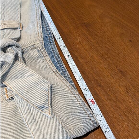 IRO Paris Vieno Denim Belted High Rise Tapered Leg Paperbag Jeans, size FR36/US4 - Picture 6 of 10